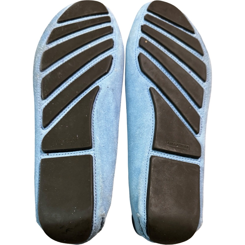 Patricia Green Driving Loafers Womens 8.5M Light Blue Excellent‎ Suede Moccasins - Picture 2 of 7
